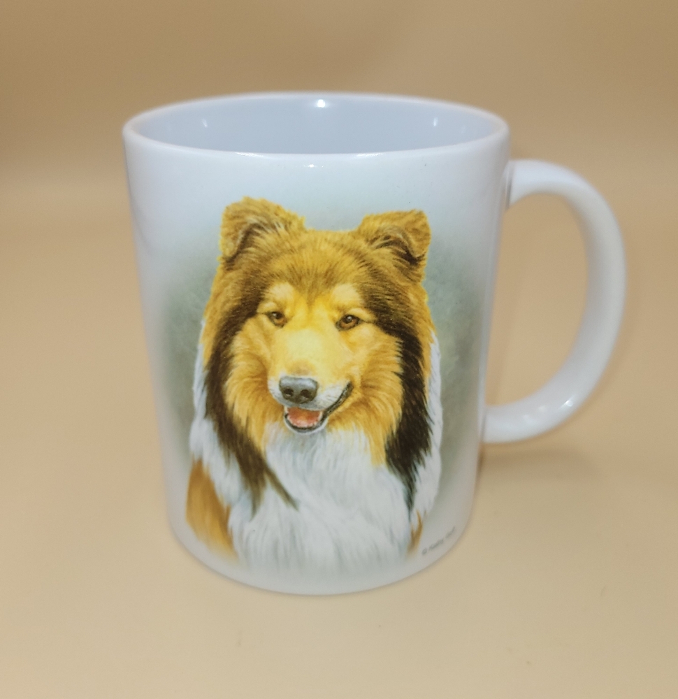 Collie Dog White Ceramic Mug‎